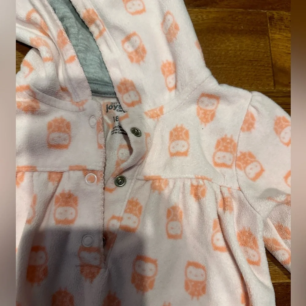 Bundle of 2 Adorable Fleece Onesies for Toddler Girls - 18M